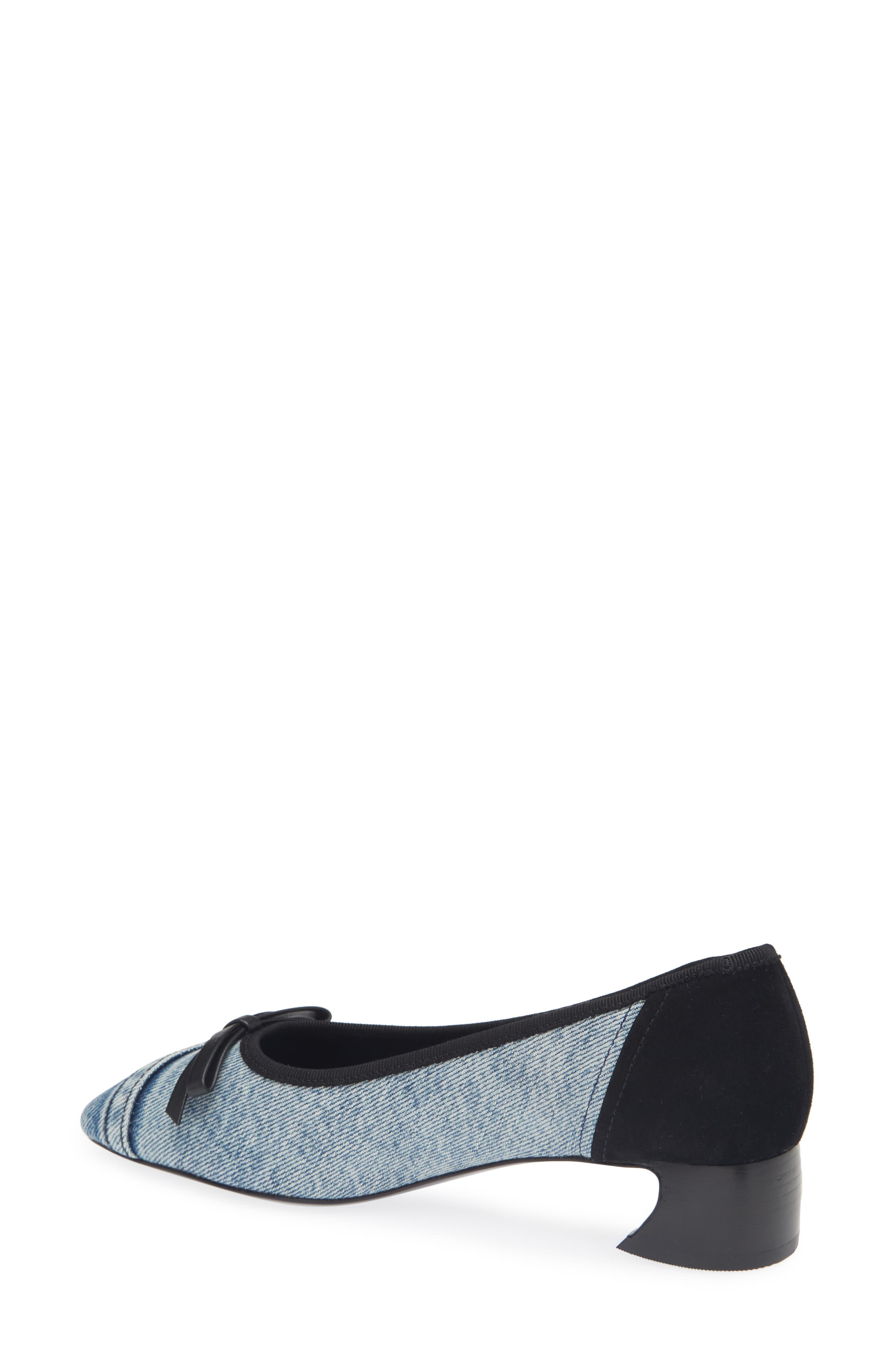 Block Heel Ballerina Pump, Alternate, color, BLACK/ BLUE