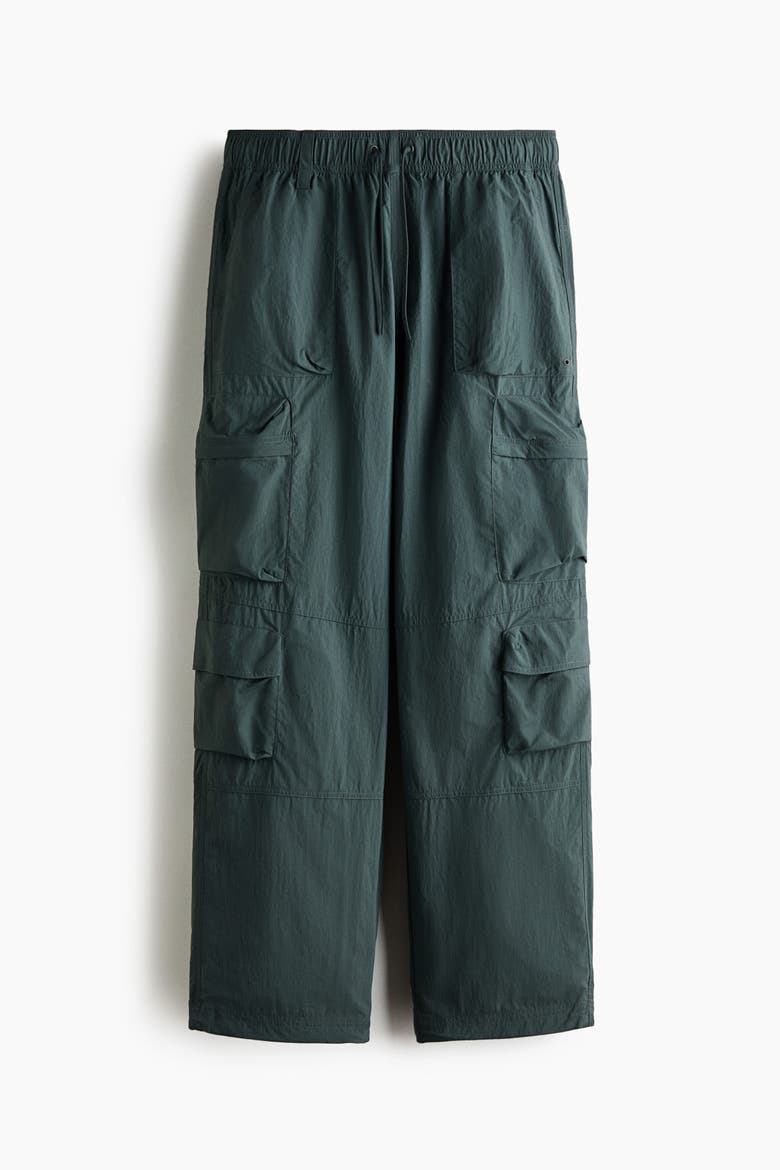 Loose Fit Water-repellent Cargo Trousers, Alternate, color, Green