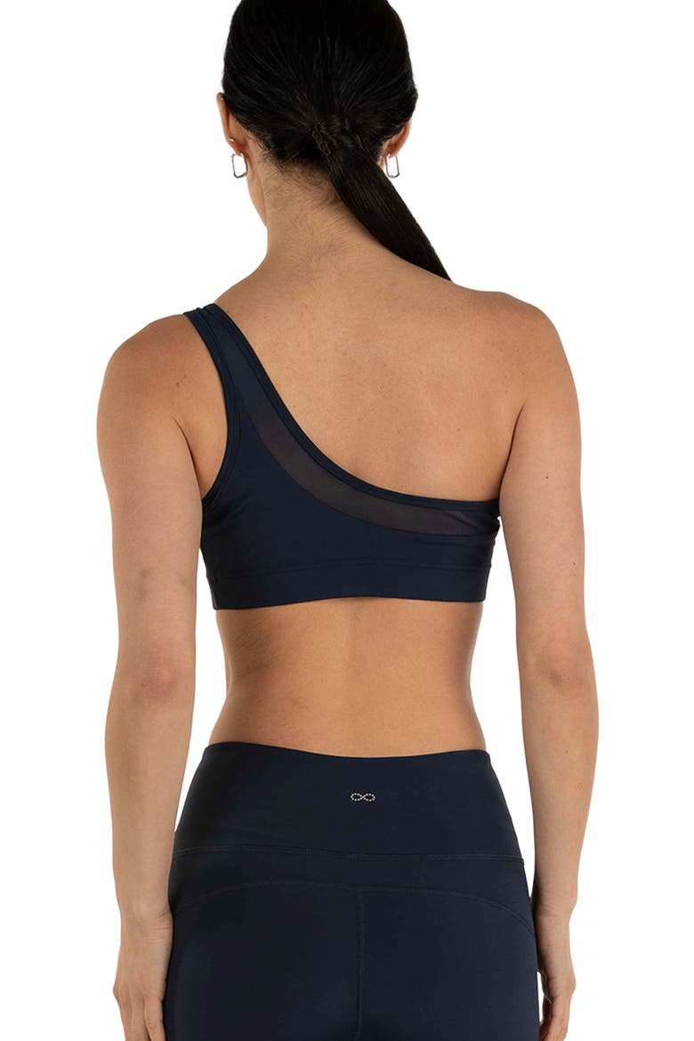 On Duty Mesh One Shoulder Silkiflex Bra, Alternate, color, Cool Navy