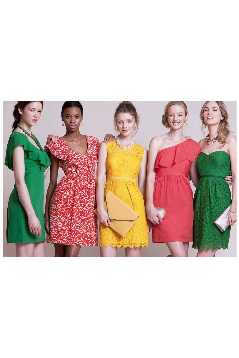 Harlow Tea Lace Sheath Dress, Alternate, color, MUSTARD