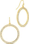 Sterling Forever Della Cubic Zirconia Circle Drop Earrings