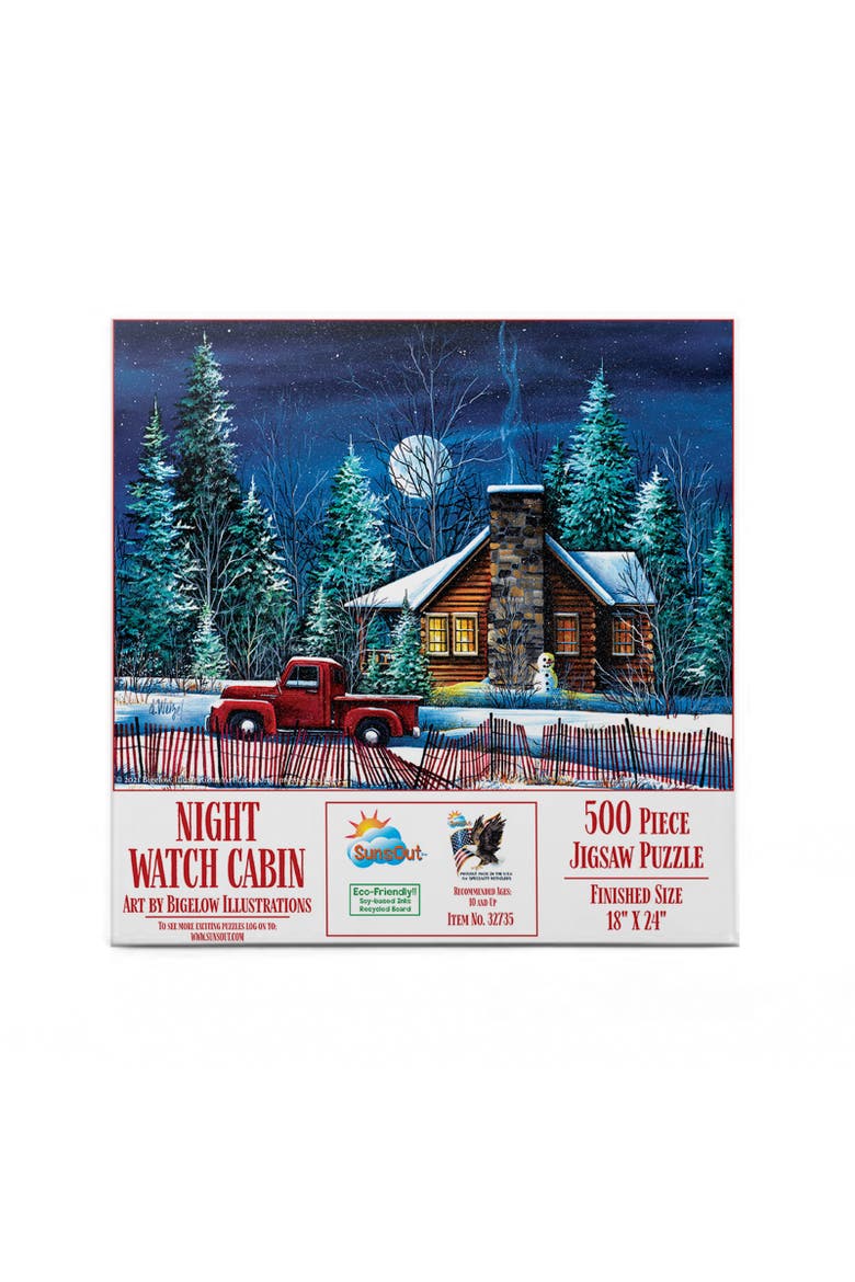 Night Watch Cabin 500 piece Jigsaw Puzzle for Adults, Alternate, color, Multicolor