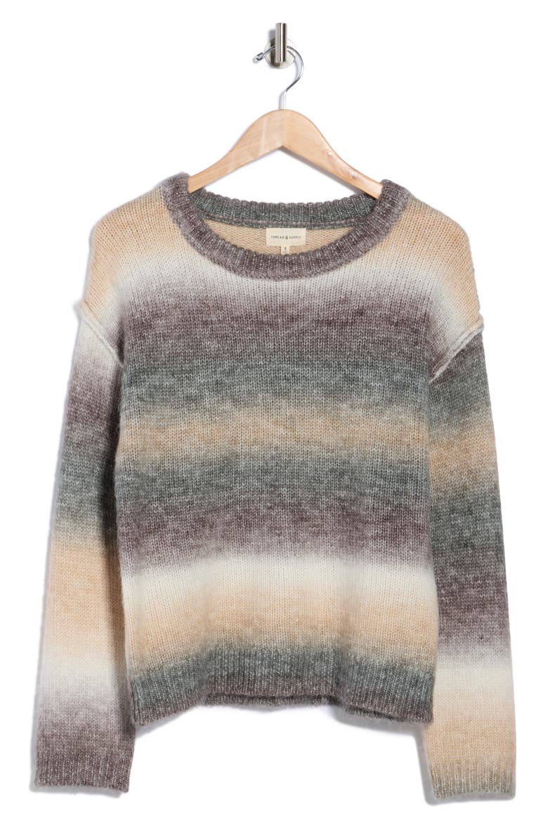 Diffused Stripe Sweater, Alternate, color, MULTI COMBO