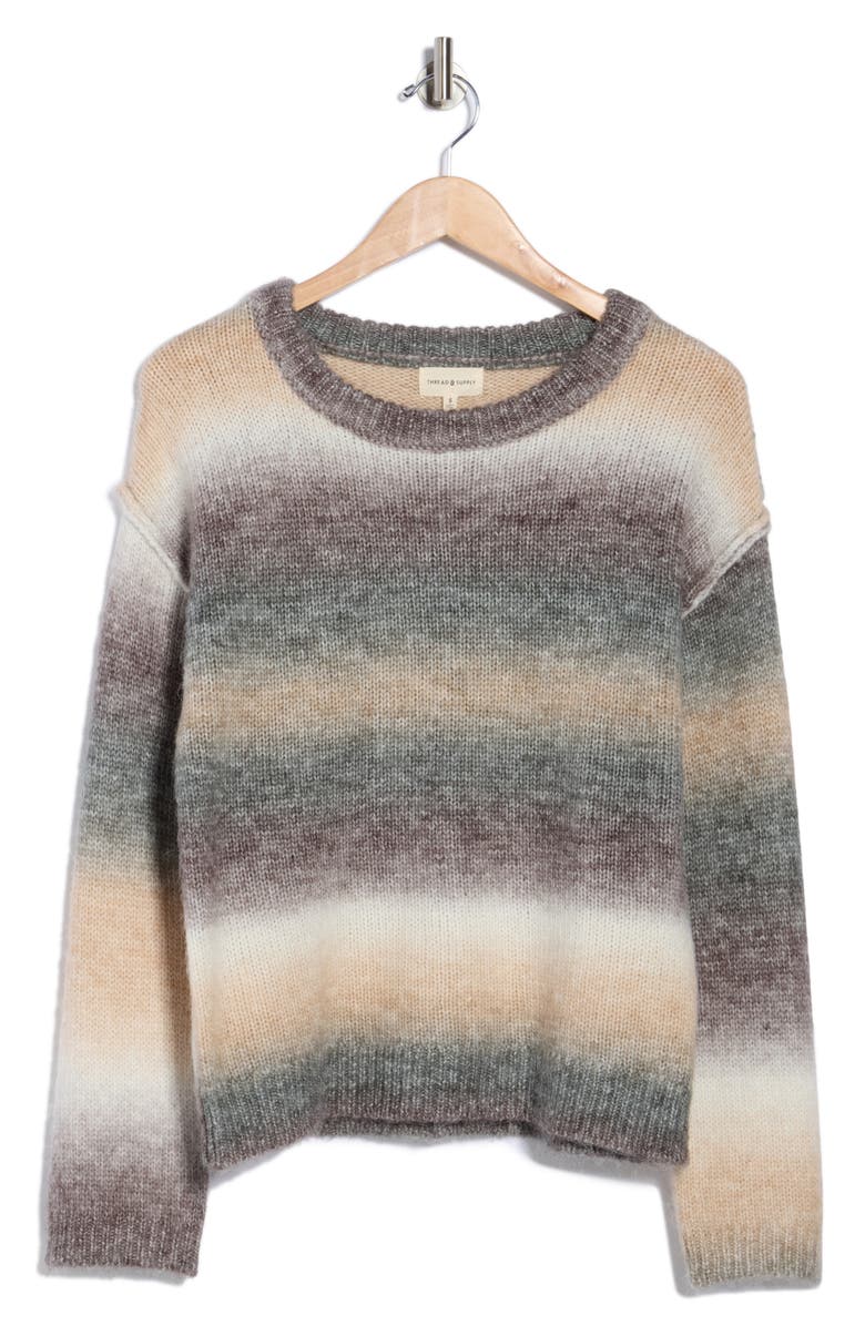 Thread & Supply Diffused Stripe Sweater, Alternate, color, Multi Combo