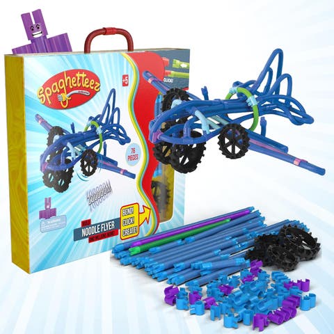 Spaghetteez Noodle Flyer Set. Interactive Flying Noodle Jet for Kids. Creative and Educational Fun Toy. STEM Learning. Ideal for Age 5+