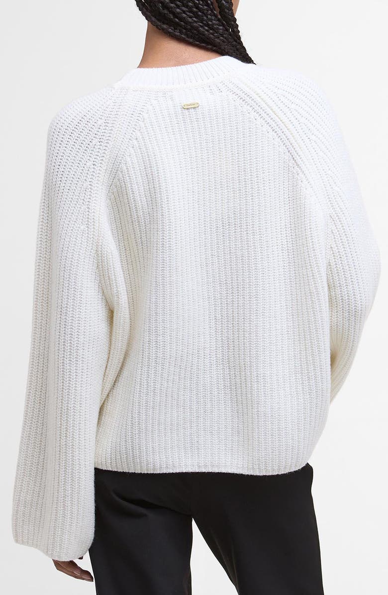 Barbour Wool Blend Crewneck Sweater, Alternate, color, Cloud