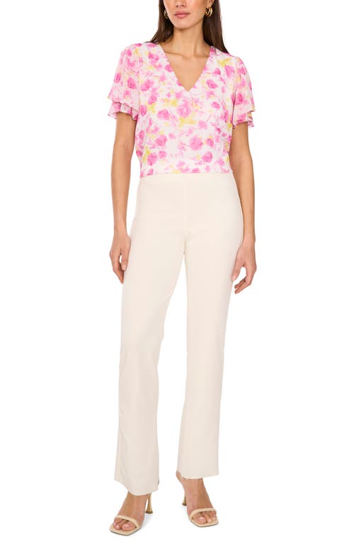 VINCE CAMUTO VINCE CAMUTO FLORAL TULIP SLEEVE TOP