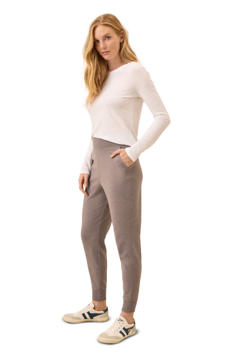 Pact Everyday Organic Cotton Airplane Joggers, Alternate, color, Deep Taupe Heather