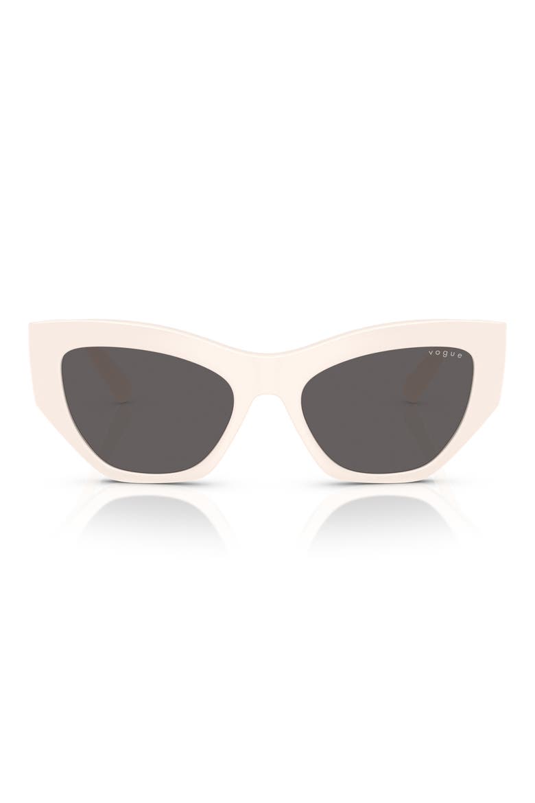 53mm Irregular Sunglasses, Alternate, color, BLACK WHITE