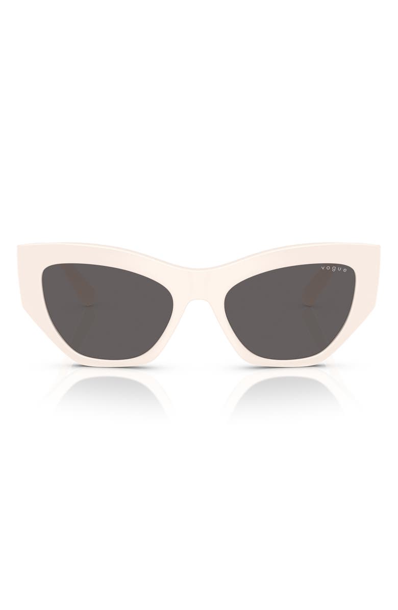 VOGUE 53mm Irregular Sunglasses, Alternate, color, Black White