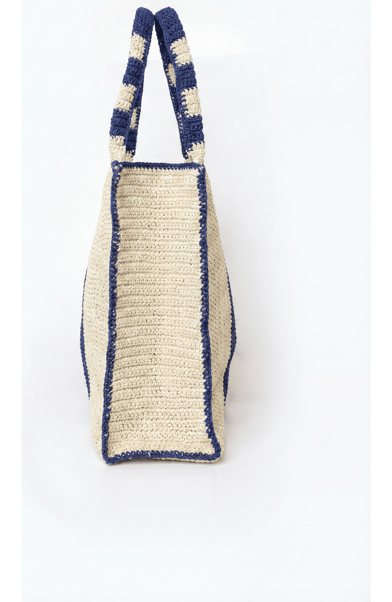 JURGI Multi Stripe Beach Bag, Alternate, color, Navy Stripe
