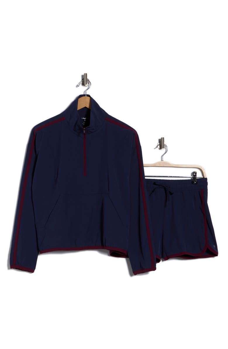 LAYER 8 Dayton Sweatshirt & Shorts Set, Alternate, color, Peacoat/ Winsor Wine