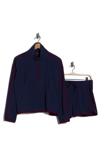 Layer 8 Dayton Sweatshirt & Shorts Set In Blue