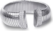 CZ by Kenneth Jay Lane Pave CZ Open Cuff Bracelet