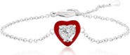 Donatello Gian Red Halo Heart Bracelet