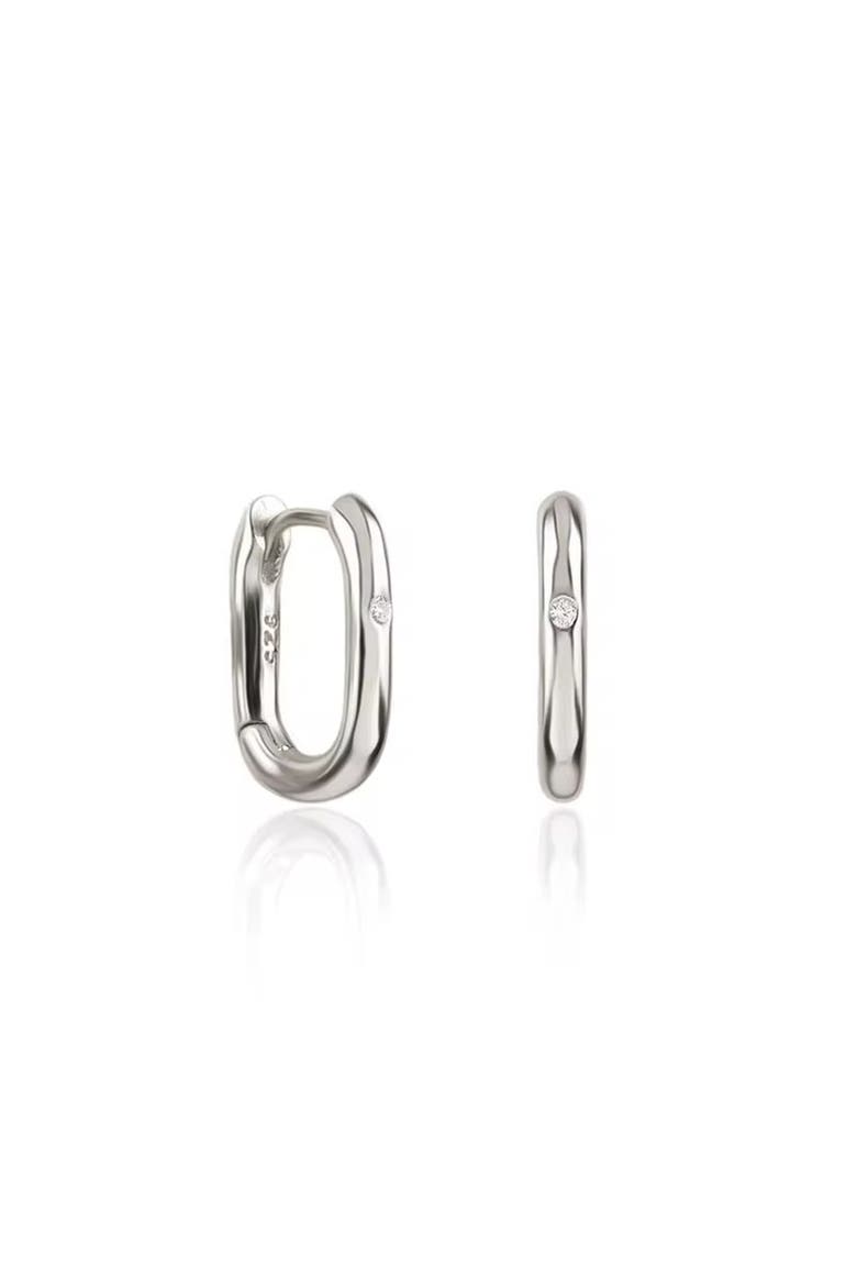 Simple Lock Huggies, Main, color, Silver