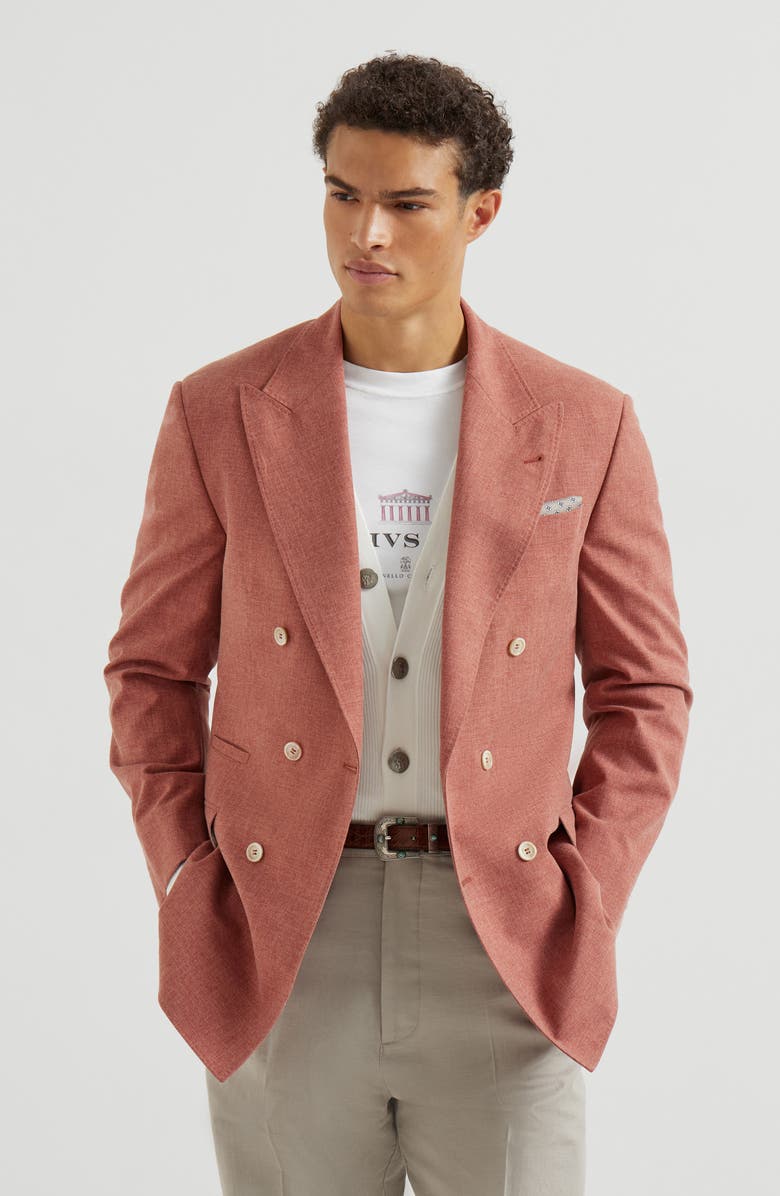 Brunello Cucinelli One-and-a-half breasted blazer, Alternate, color, Orange
