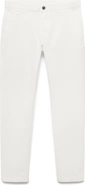 MANGO Prato Crop Tapered Stretch Cotton Chinos