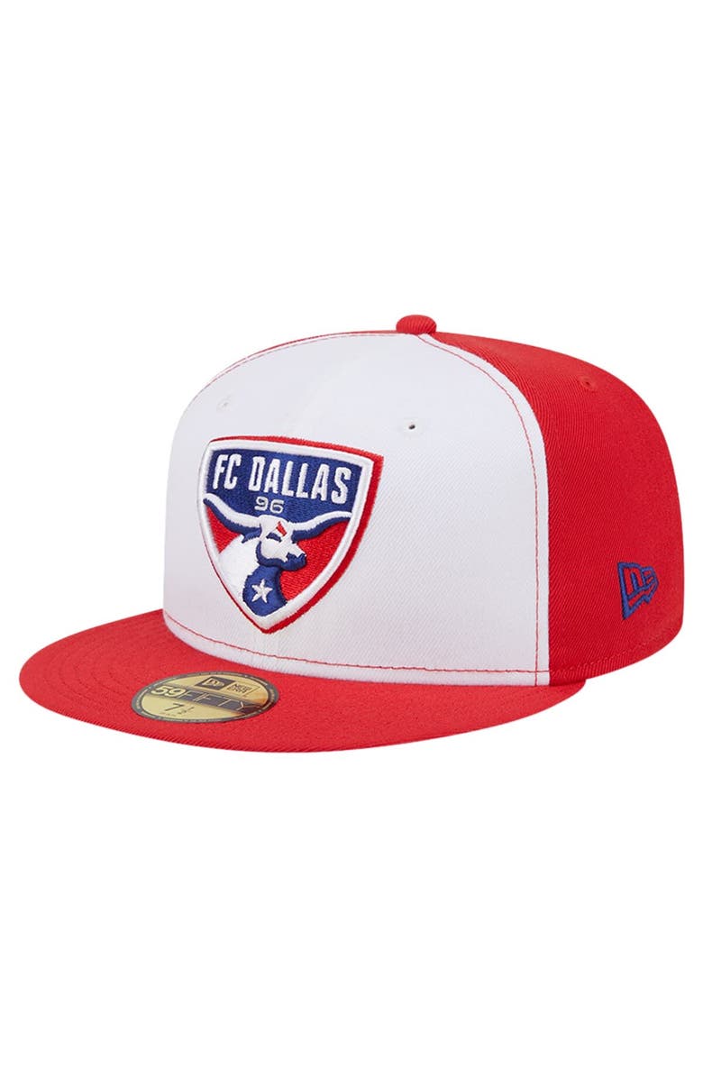 New Era Men's New Era White/Red FC Dallas 2024 Kick Off Collection 59FIFTY Fitted Hat, Alternate, color, 