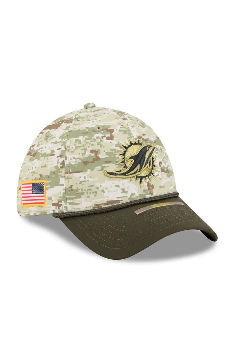 New Era Men
s New Era  Camo Miami Dolphins 2025 Salute to Service 39THIRTY Flex Hat, Main, color, Camo