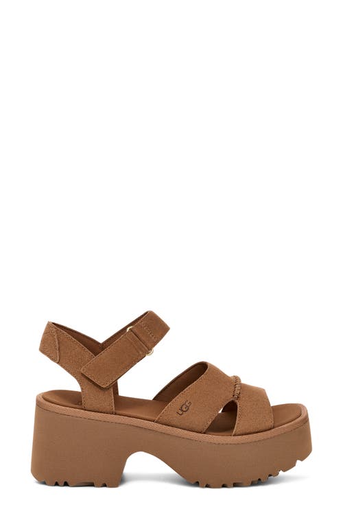 Ugg(r) New Heights Platform Sandal In Chestnut