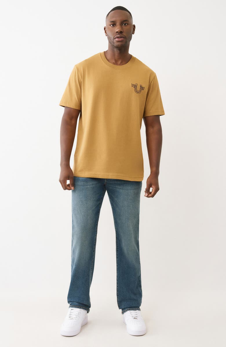 True Religion Heavy Ribbon Cotton T-Shirt, Alternate, color, Java