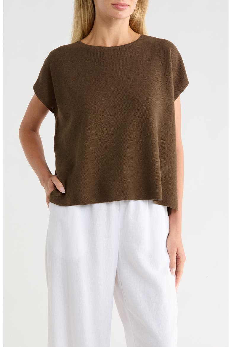 Boxy Organic Linen & Cotton Sweater, Main, color, BRANCH
