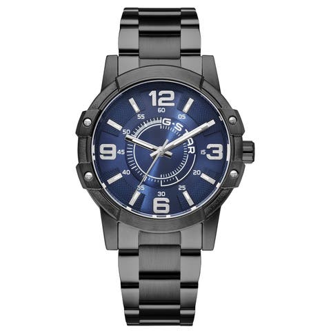 Constructed - 43mm, Blue Dial, Black Stainless Steel Bracelet Watch