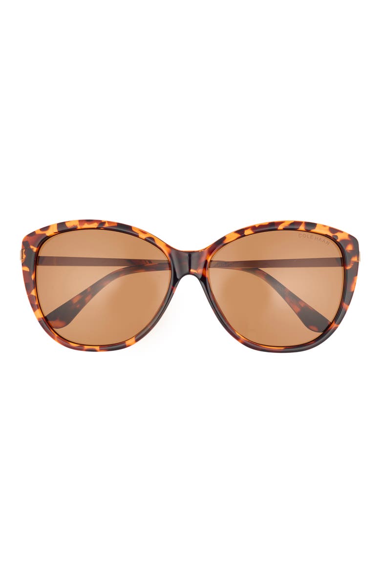 58mm Round Sunglasses, Main, color, TORTOISE