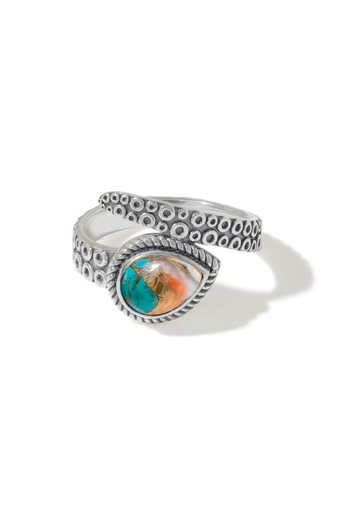 Pear Turquoise Bypass Ring