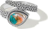 YS GEMS Pear Turquoise Bypass Ring