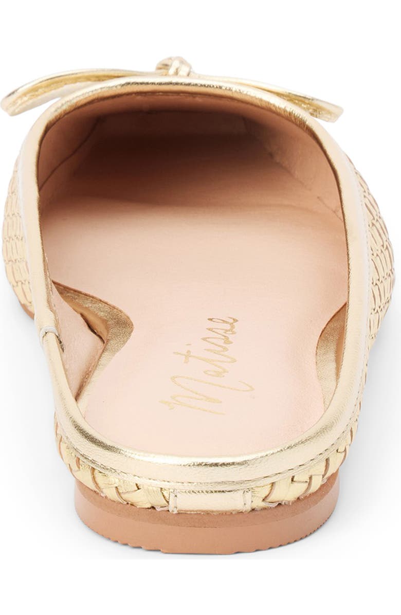 Matisse Remy Square Toe Mule, Alternate, color, Gold Weave