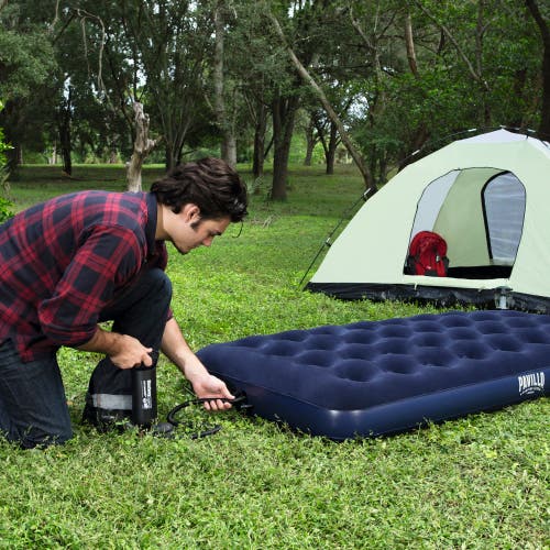 Bestway Flocked Air Mattress Twin, Blue