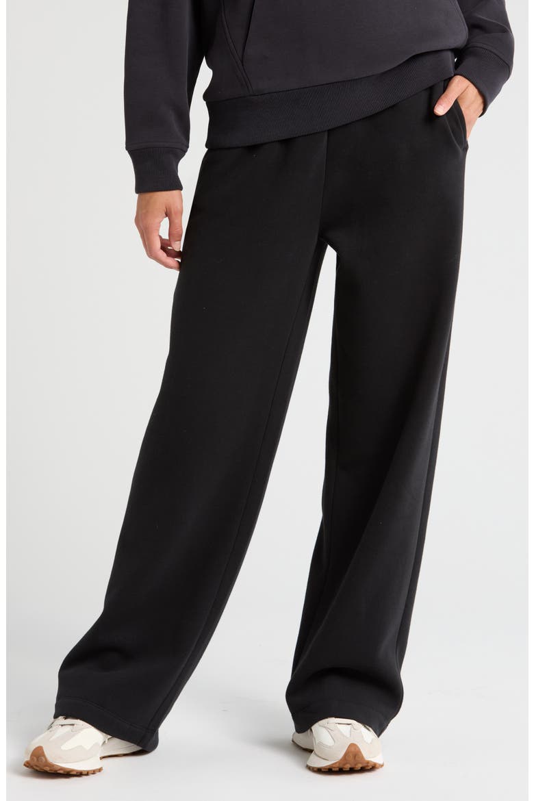 Cloud Fleece Straight Leg Sweatpants, Main, color, BLACK