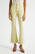 Veronica Beard Carson Raw Hem High Waist Ankle Flare Jeans