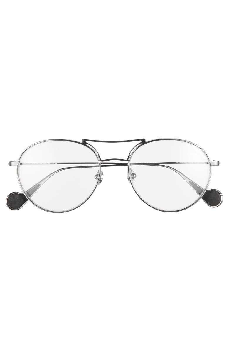 Moncler 54mm Round Optical Glasses, Alternate, color,