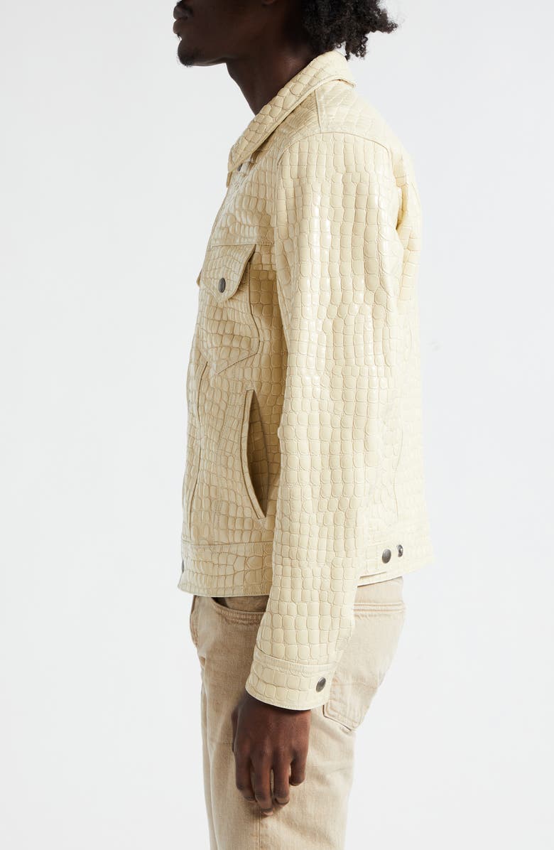 TOM FORD Croc Embossed Patent Leather Jacket, Alternate, color,