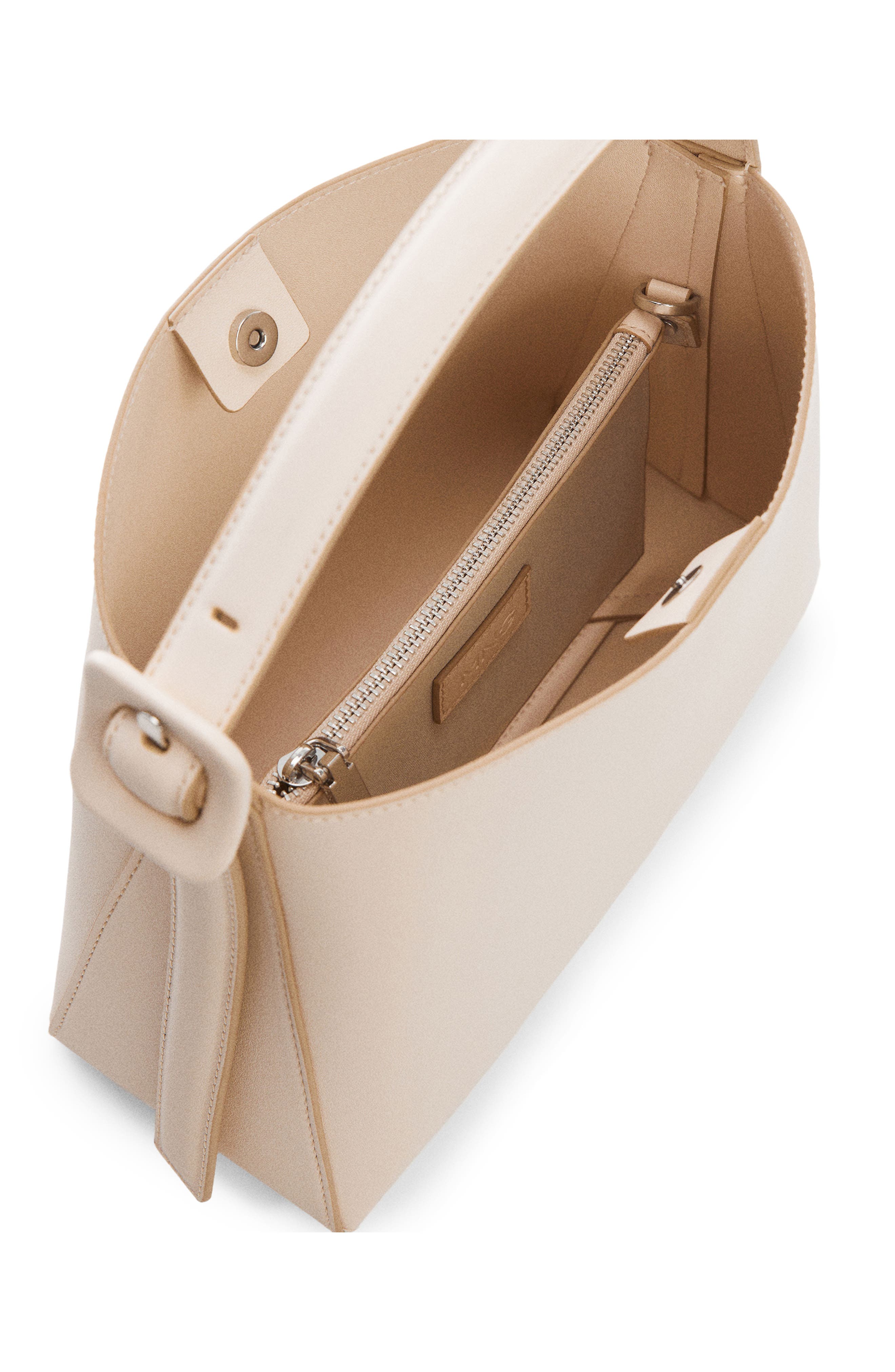 MANGO Faux Leather Shopper, Alternate, color, 