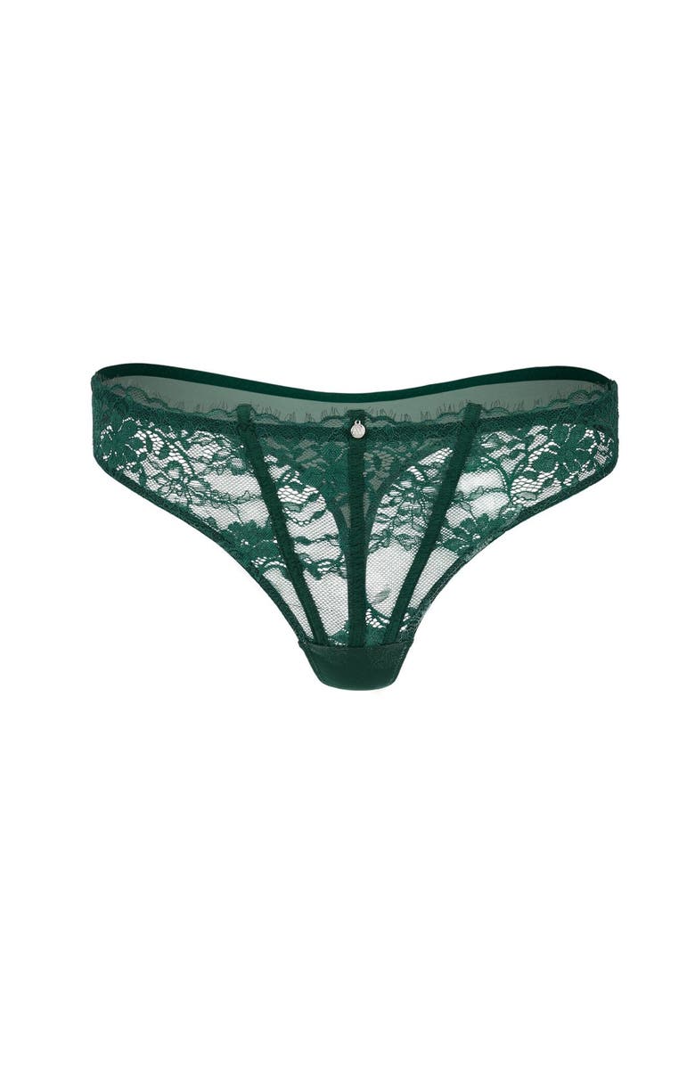 Adore Me Mandi Thong Panties, Main, color, Dark Green