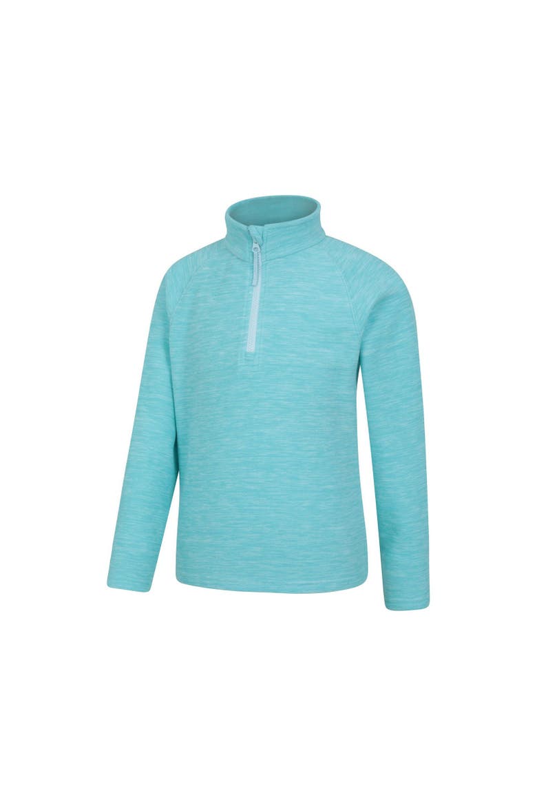Childrens/Kids Snowdonia Half Zip Fleece Top, Alternate, color, Turquoise