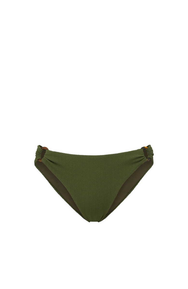 Change of Scenery Camilla Ring Trim Lowrise Hipster Bikini Bottom, Main, color, Olive Texture