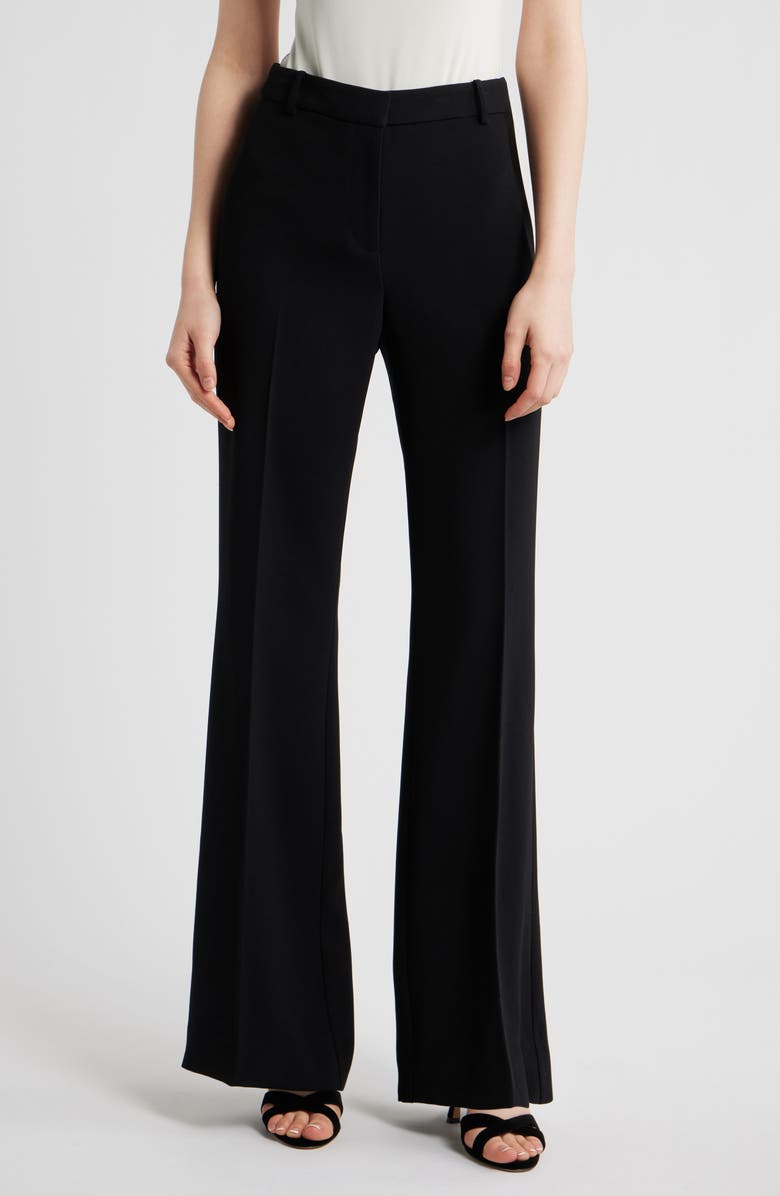 KOBI HALPERIN Cecilia Wide Leg Crepe Pants, Main, color, Black