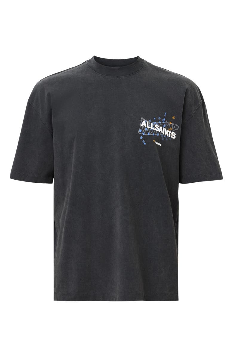 AllSaints Wavy Short Sleeve Crewneck Graphic T-Shirt, Alternate, color, 