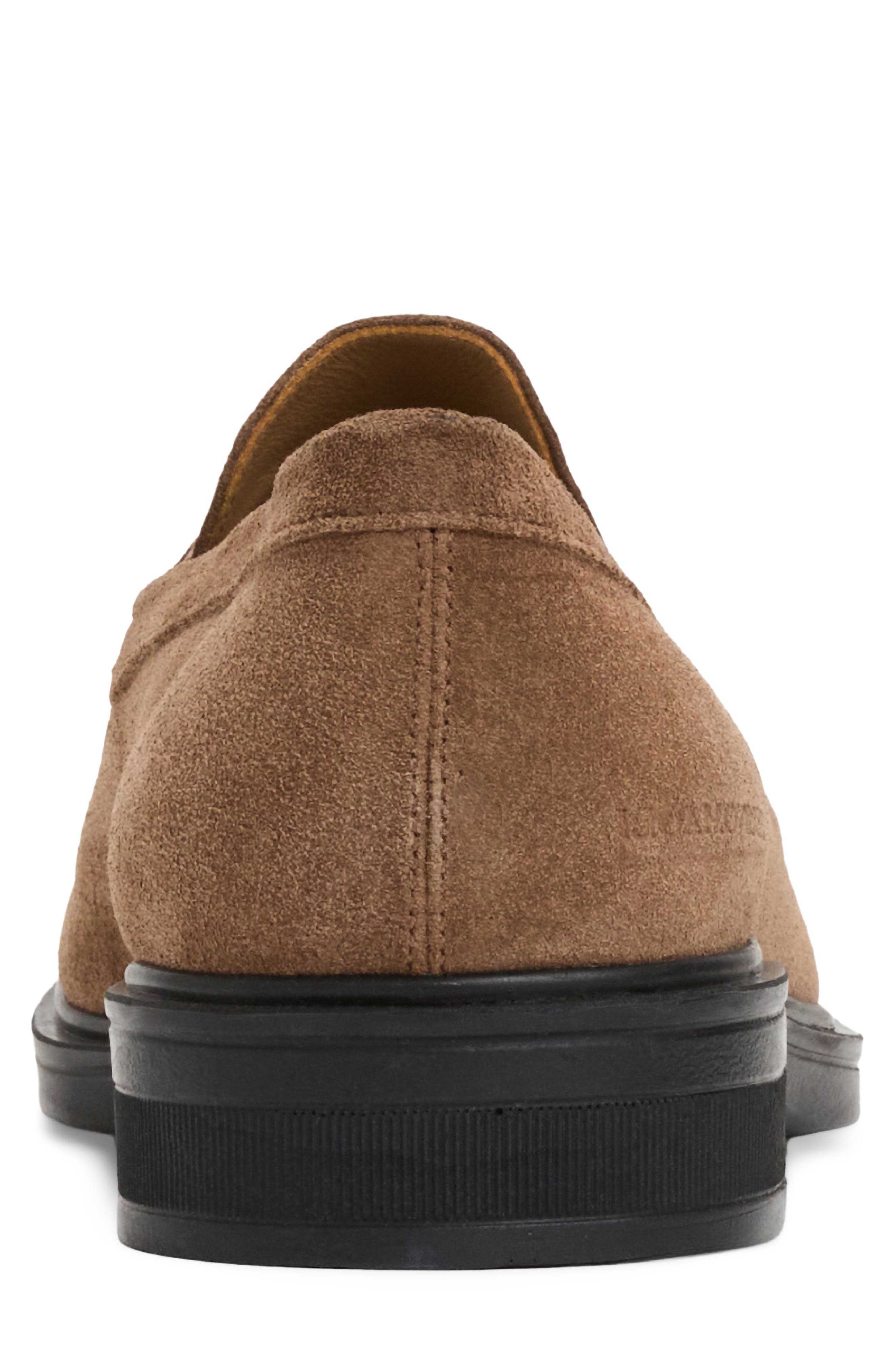 Quarrata Apron Toe Penny Loafer, Alternate, color, TOBACCO SUEDE