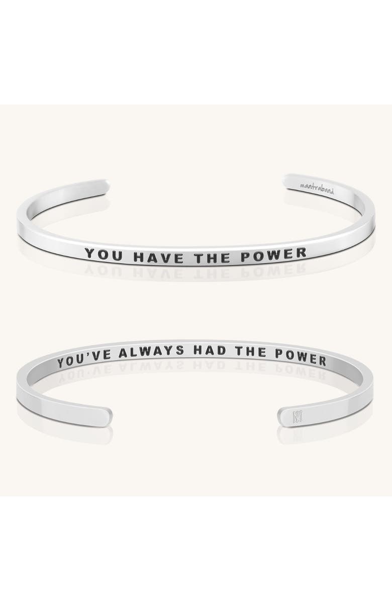 Mantra You Have The Power, You've Always Had The Power bracelet, Main, color, Silver