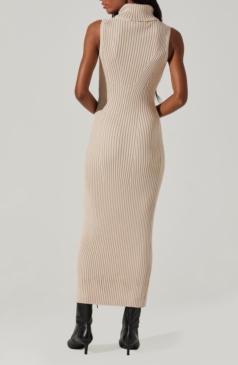ASTR the Label Channary Rib Midi Sweater Dress, Alternate, color, Light Taupe