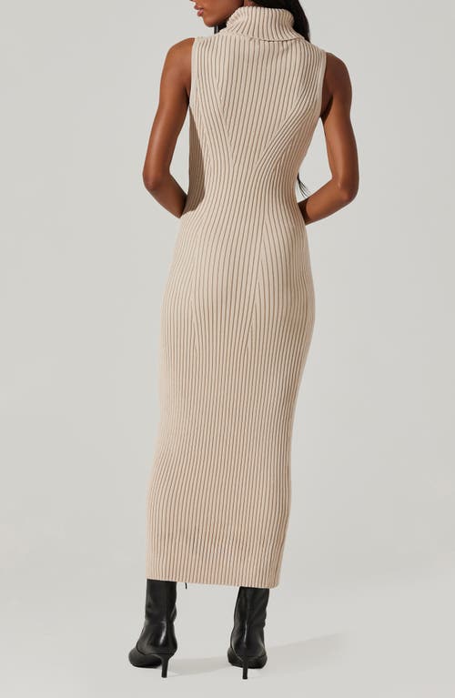 Astr The Label Channary Turtleneck Sweater Dress In Neutral