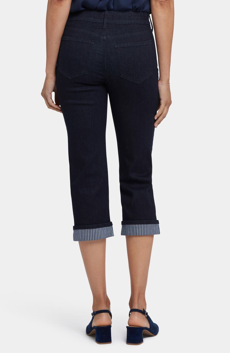 NYDJ Marilyn Stripe Cuff Crop Straight Leg Jeans, Alternate, color,