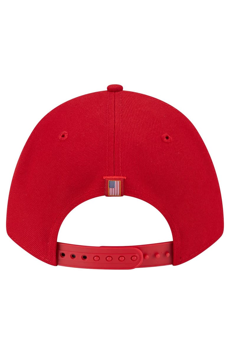 New Era Men's New Era Red Philadelphia Phillies American Flag 9FORTY M-Crown A-Frame Adjustable Hat, Alternate, color, Red