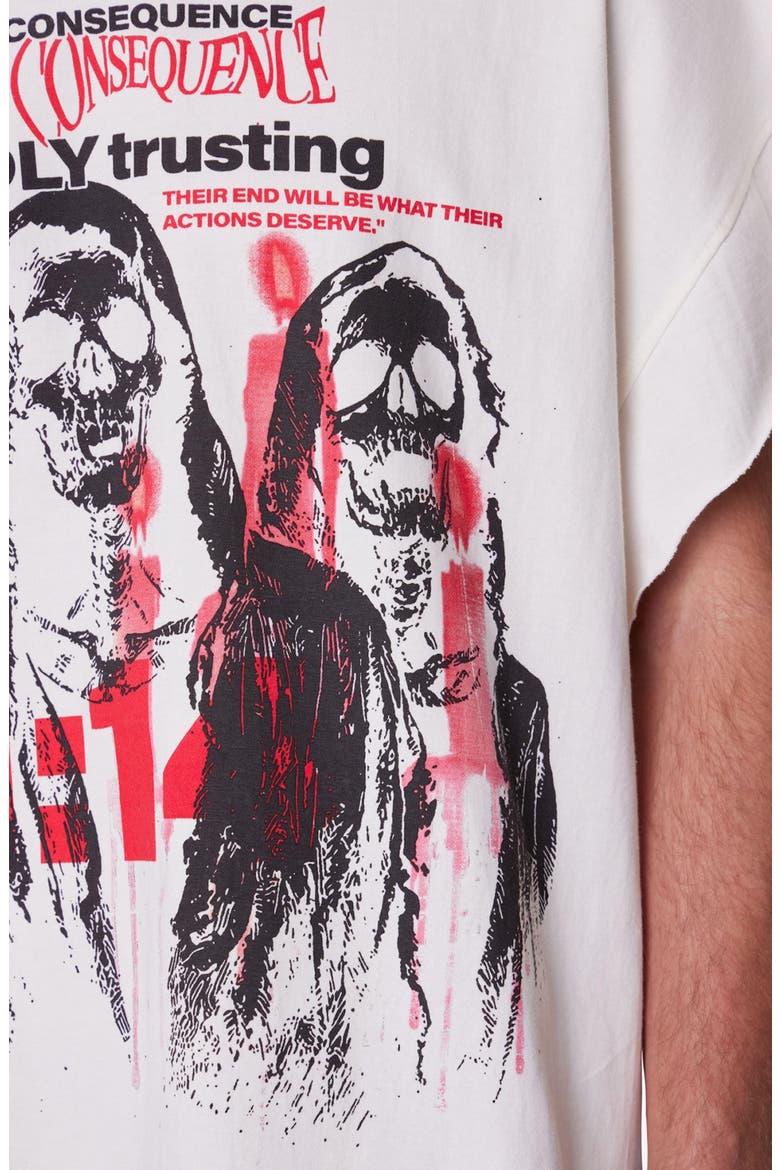 Grim Graphic Cutoff T-Shirt, Alternate, color, OFF WHITE